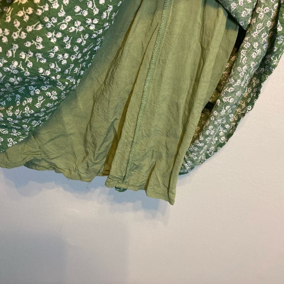 ModCloth XL The Right Puff Mini Dress. Green Floral Ditzy. - Picture 7 of 11